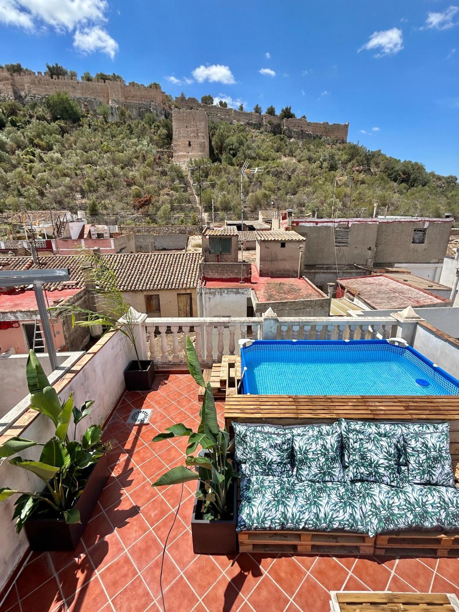 Casa Con Jacuzzi Y Piscina Con Vistas Al Castillo Corbera de Alcira Luaran gambar