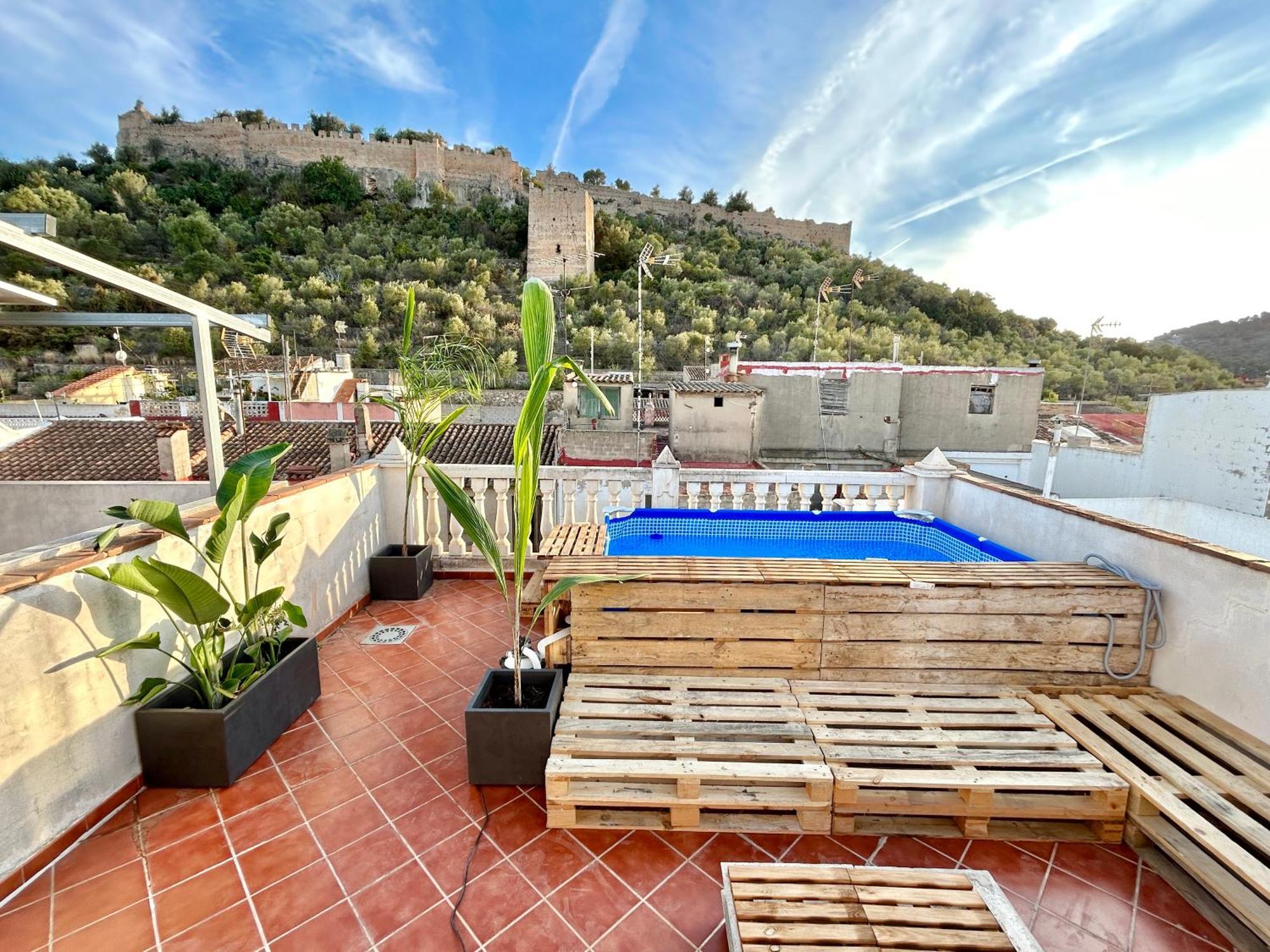 Casa Con Jacuzzi Y Piscina Con Vistas Al Castillo Corbera de Alcira Luaran gambar