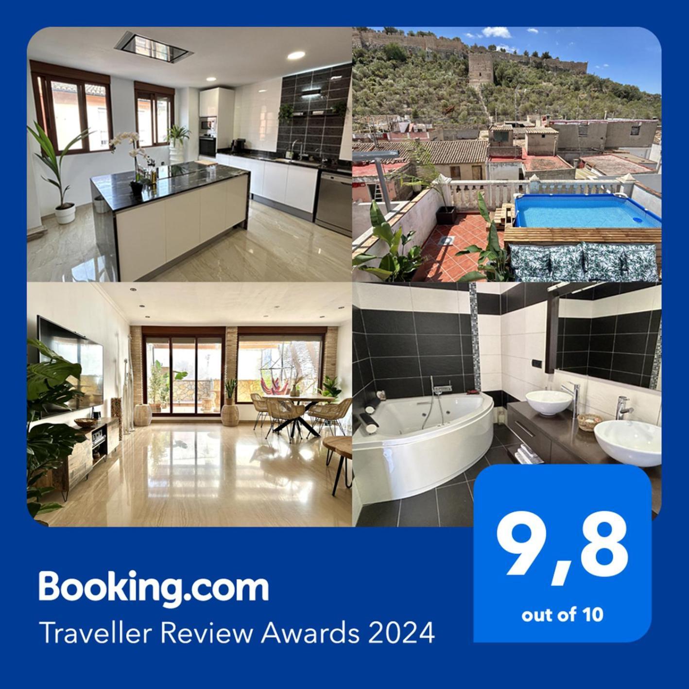 Casa Con Jacuzzi Y Piscina Con Vistas Al Castillo Corbera de Alcira Luaran gambar