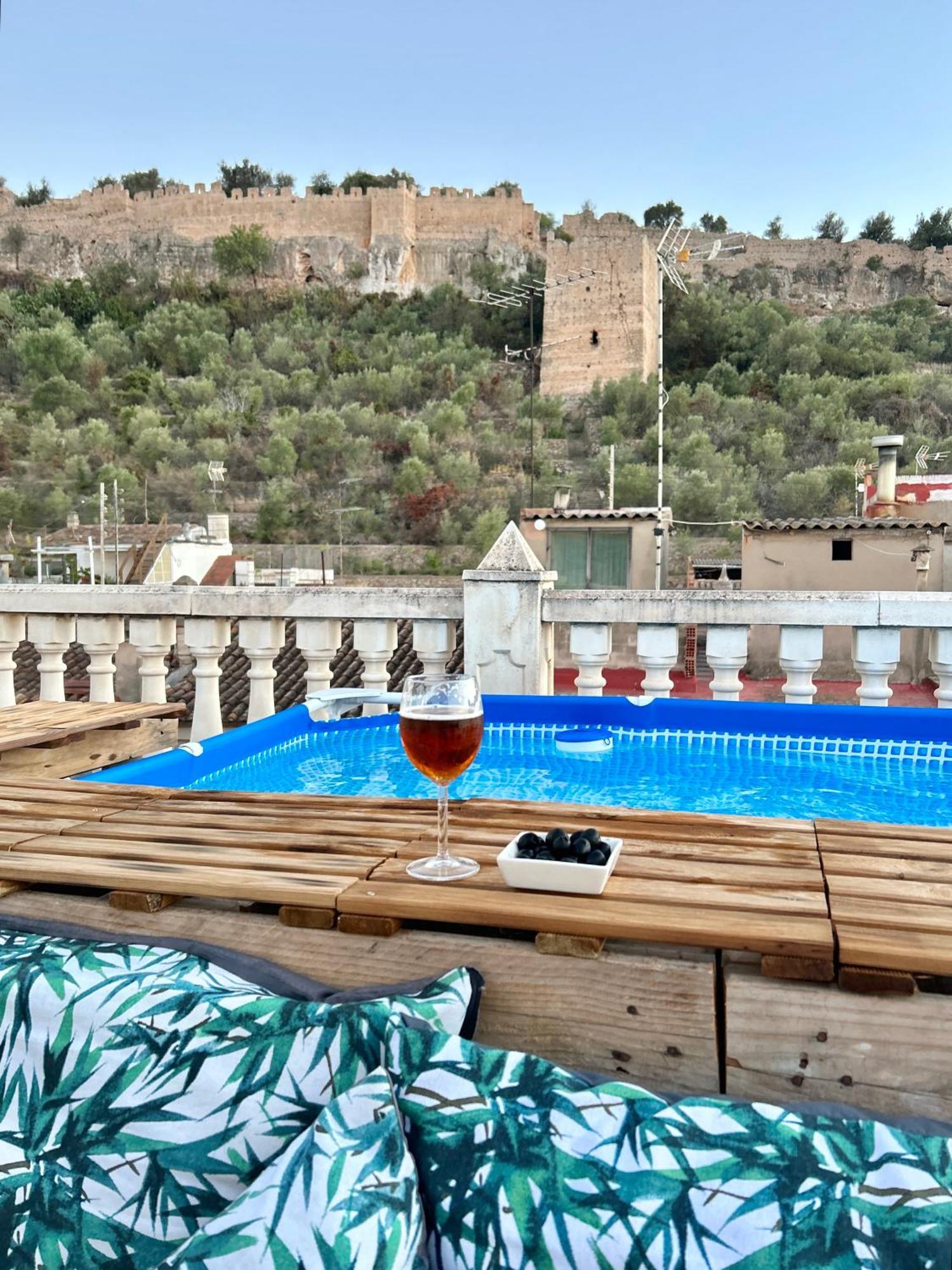 Casa Con Jacuzzi Y Piscina Con Vistas Al Castillo Corbera de Alcira Luaran gambar